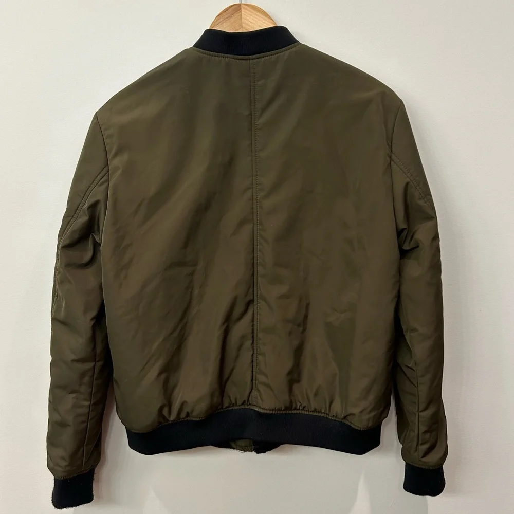 ZARA, TRF, Olive, Bomber Jacket, Size Medium - Picture 2 of 11